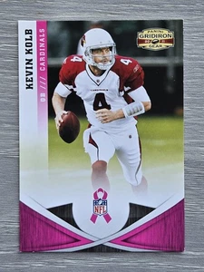 KEVIN KOLB /250 PINK PARALLEL 2011 GRIDIRON GEAR CARDINALS - Picture 1 of 2
