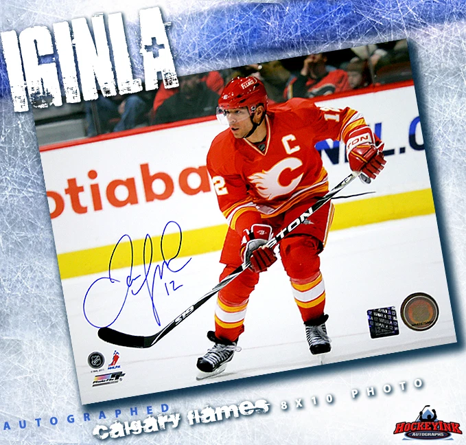 Foto 8X10 firmada por Jarome Originla Calgary Flames -70417 Foto 1 de 1