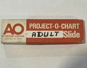 Eye Test Chart Project-O-Chart American Optical Slide For Adult - Picture 1 of 3