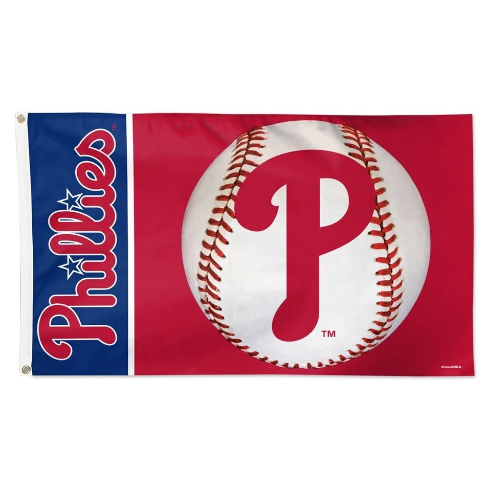 PHILADELPHIA PHILLIES BASEBALL LOGO 3'X5' DELUXE FLAG NEW WINCRAFT 😎⚾ - Image 1 of 1