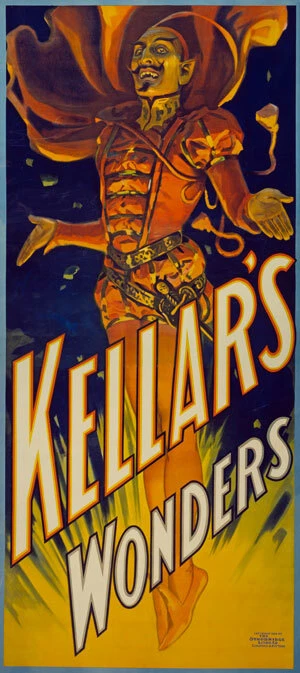 M16 Huge 17"x38" Vintage Magic Kellar Magician Illusionist Poster Re-Print - Image 1 of 1