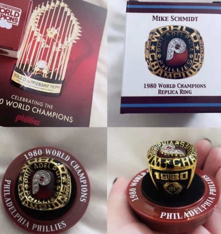 phillies 1980 world series replica ring with matching magazine/booklet in photo Cover