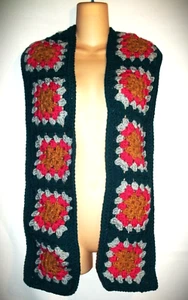 Bufanda cuadrada larga de abuela hecha a mano - Imagen 1 de 2