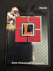 Jerry Rice /10 2008 TOPPS LETTERMAN AUTHENTIC RELICS QUAD PATCH - Picture 1 of 2