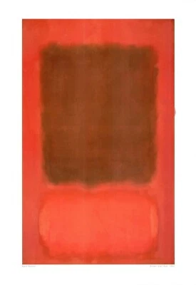 Marrón sobre rojo, 1957 por Mark Rothko - 28 X 40 pulgadas - Póster de bellas artes. Foto 1 de 4