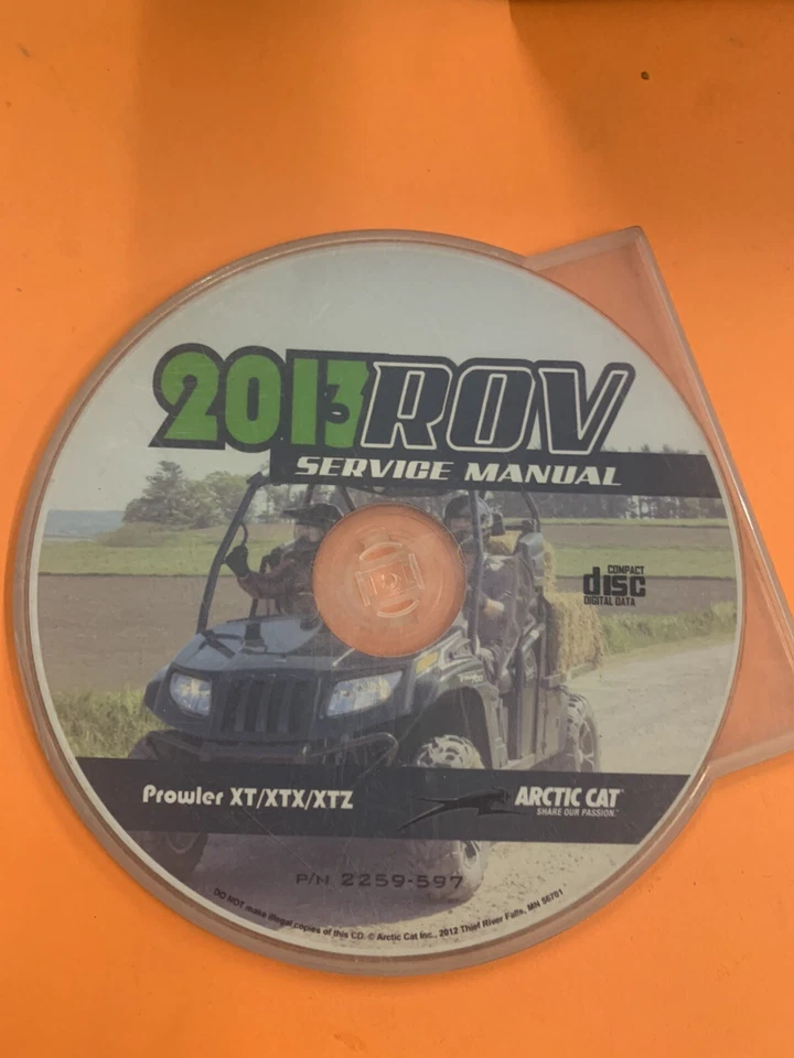 OEM ARCTIC CAT 2013 ROV PROWLER XT XTX XTZ MANUAL DE SERVICIO CD 2259597 (B5-1) Foto 1 de 1