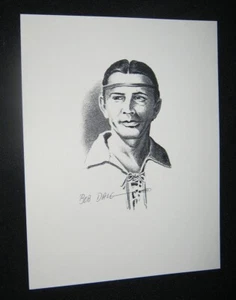 ORIGINAL BOB DALE SIGNED 1990 ART PRINT of JAY SILVERHEELS Tonto Lone Ranger - Picture 1 of 1