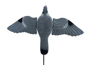 Flocked Flying Decoy Pigeon Full Body Decoy Flying Spring Winged Shooting A1 - Picture 1 of 6