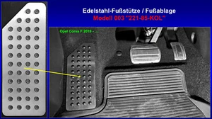 Fußstütze Alupedal Fußablage Pedal Opel Corsa F Edelstahl - Bild 1 von 1
