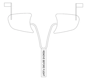 Mooney M20M Bravo Cowl Plugs w/ RBF Streamer - Picture 1 of 1