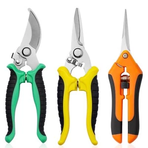 Garden Pruning Shears 3 Pack Gardening Shears Garden Scissors Stainless Steel - Picture 1 of 7