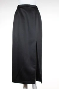 Patra Skirt Size 8P Petite Black Solid Long Maxi Polyester Straight Casual - Picture 1 of 4