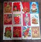 USSR 1960-70s set of 12 original RARE postcards Soviet Army and Navy Day