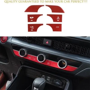 Red Aluminum Console AC Switch Control Panel Trim For Honda CRV CR-V 2023-2025 - Foto 1 di 7