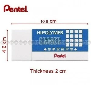 PENTEL AIN Hi-Polymer Standard Plastic Eraser x 1 pcs - ZEH-99 [Giant Size] - Picture 1 of 3