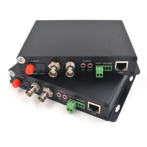 Kit de convertidores de medios ópticos de datos sobre fibra óptica HD-SDI audio Ethernet RS-485 - Imagen 1 de 6
