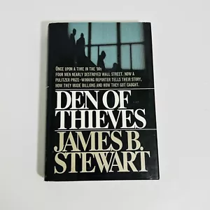 Den of Thieves by James B. Stewart Hardcover Book Wall Street Scandal Bestseller - Foto 1 di 8