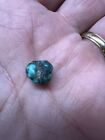 Antique Tibetan Natural Blu-Gr Turquoise Collectible Artisans 10 By 9.3 X 6.3 Mm