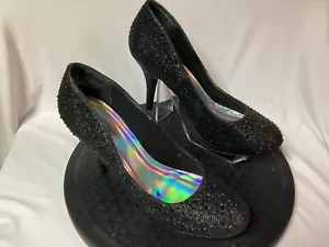 Silberne Damen-Slipper mit Schmucksteinen Größe 7,5 - Bild 1 von 10