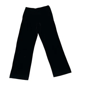 Peruvian Connection Velvet Pants Wide Leg Silk Blend Black Velour Slacks Size 12 - Picture 1 of 11