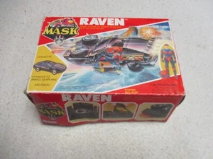 MASCHERA KENNER M.A.S.K. VINTAGE 1986 CORVO QUASI COMPLETO CON SCATOLA E ACTION FIGURE - Foto 1 di 8