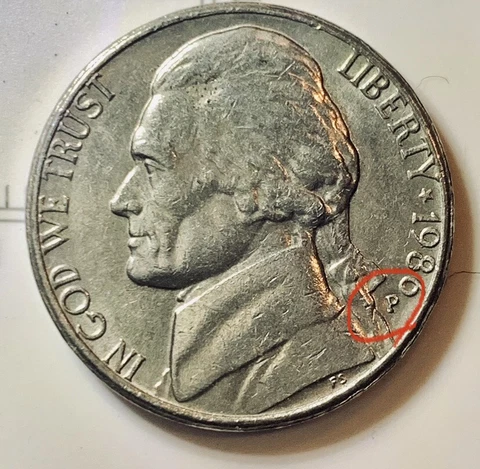 🔥🔥RARE 1986 P Jefferson Nickel Misplace Mint Mark 🔥🔥 Cover