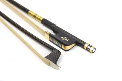 Advance 4/4 Cello Bow Carbon Fiber Ebony Frog Natural HorseTail Great Balance - Image 1 of 4