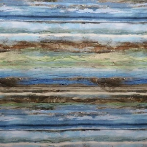 1 Yard - Swept Away DP23361-42 Ocean Stripe from Northcott Studio - Picture 1 of 3