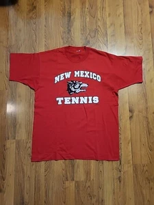 Vintage New Mexico Tennis T-shirt 🎾 80's Single Stitch Xl 46" 2 Sided Crewneck  - Picture 1 of 11