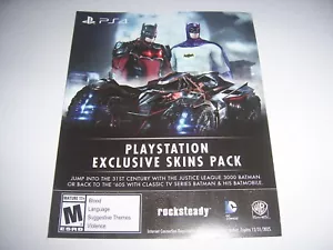 Exclusive Skins For Batman Arkham Knight Download Code DLC For PS4 - Picture 1 of 1