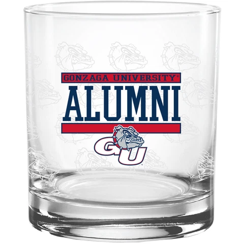 Gonzaga Bulldogs 14oz. Repeat Alumni Rocks Glass Cover