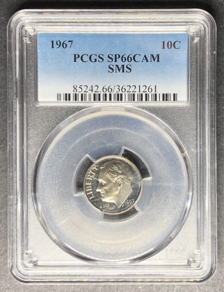 1967 SMS Roosevelt Dime PCGS SP-66 CAM, Buy 3 Items, Get $5 Off!! - Image 1 of 2