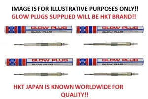 x4 Glow Plugs (HKT JAPAN) For Toyota Hilux Surf LN130 2.4TD (2LT) 1988-8/1993 - Picture 1 of 1