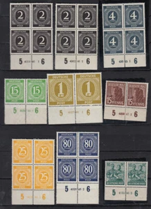 (r5160) ALLIIERTE BESETZUNG- Ziffern-u.Arbeiterserie mit 9 mal HAN ** - Bild 1 von 3
