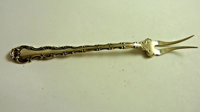 Horquilla de encurtido de condimentos vintage de plata esterlina patrón Gorham Strasbourg Foto 1 de 3