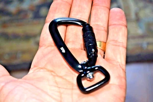 5 Stück !!!! LB9Aluminium Verschluss Schwenk Karabiner 4kN Ideal für Hundelease etc. 5 Stck. - Bild 1 von 6