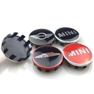 4x 56MM para coche Mini Cooper tapacubos tapa de llanta emblema tapacubos insignias DE - Imagen 1 de 13