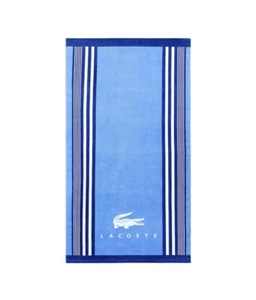 Lacoste Stripes Beach Towel 36x72 100% Cotton (New). - Picture 1 of 3