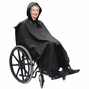 Wheelchair Waterproof Poncho Rain Cover With Hood Disability Aid Rain Mac / Coat