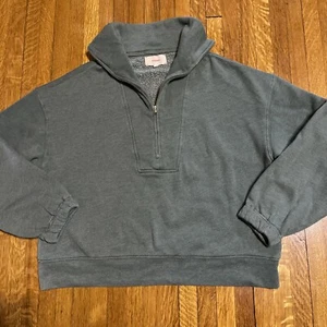 Felpa donna XIRENA Tucson Oliver verde acqua $221 prezzo consigliato mezza zip taglia XS - Foto 1 di 10