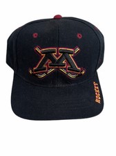 Vtg Minnesota Golden Gophers NCAA Hockey 1990's Zephyr Fitted Hat Cap 7 1/2 euc