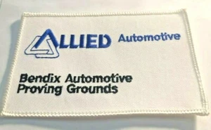 New Vtg Allied Bendix Automotive Embroidered Patch Proving Grounds Iron On - Picture 1 of 5