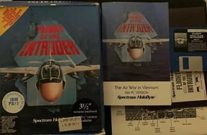 Flight Of The Intruder PC 1990 Flight Combat Simulation Game in Box *Rare* - Picture 1 of 12