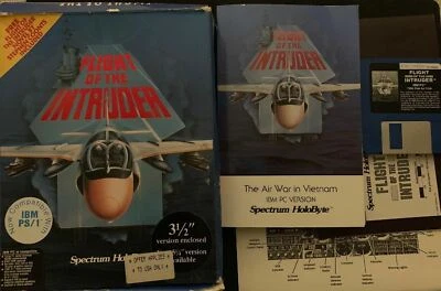 Flight Of The Intruder PC 1990 Flight Combat Simulation Game in Box *Rare* - Image 1 of 4