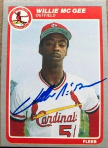 Willie McGee Autographed 1985 Fleer #234 - Picture 1 of 1