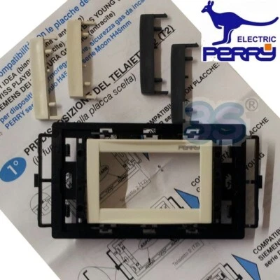 PERRY ELECTRIC Perry 1PAFT54243IP - Adattatore kit di finitura placche per termostati da incass