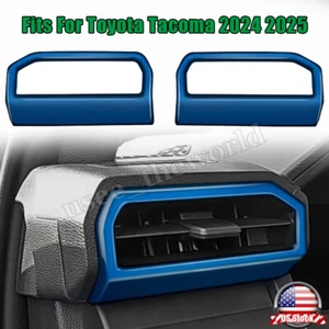 2pcs Fits For Toyota Tacoma 2024 2025 Dashboard Side VENT Outlet Cover Trim Blue - Bild 1 von 11
