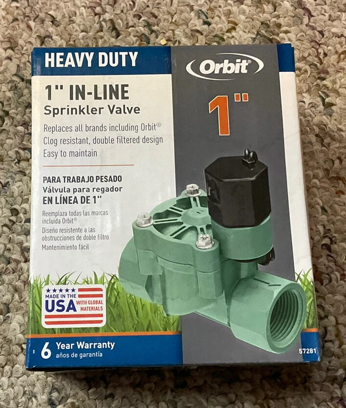 New Orbit 1" Heavy Duty In-line Sprinkler Valves Model 57280 - Image 1 of 3