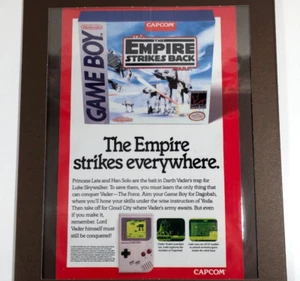 Pubblicità Game Boy L'impero colpisce ancora | 1992 Star Wars CAPCOM Classic | 12x9,5 Art - Foto 1 di 8