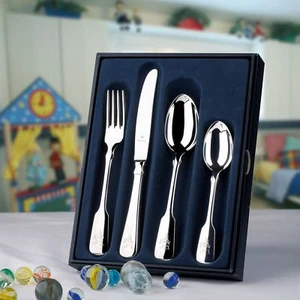 Wilkens 4tlg Kinderbesteck Spaten 925 Sterlingsilber Silberbesteck Geschekverp. - Bild 1 von 5